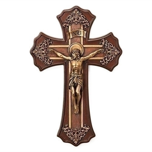 Victorian Oak Wood 10.25" Crucifix