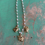 Three Hearts of the Holy Family Freshwater Pearl Necklace