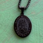 St. Michael “Protect Us” Stainless Steel Necklace – 23”