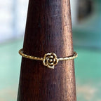 Stainless Steel Mini Rose Rings