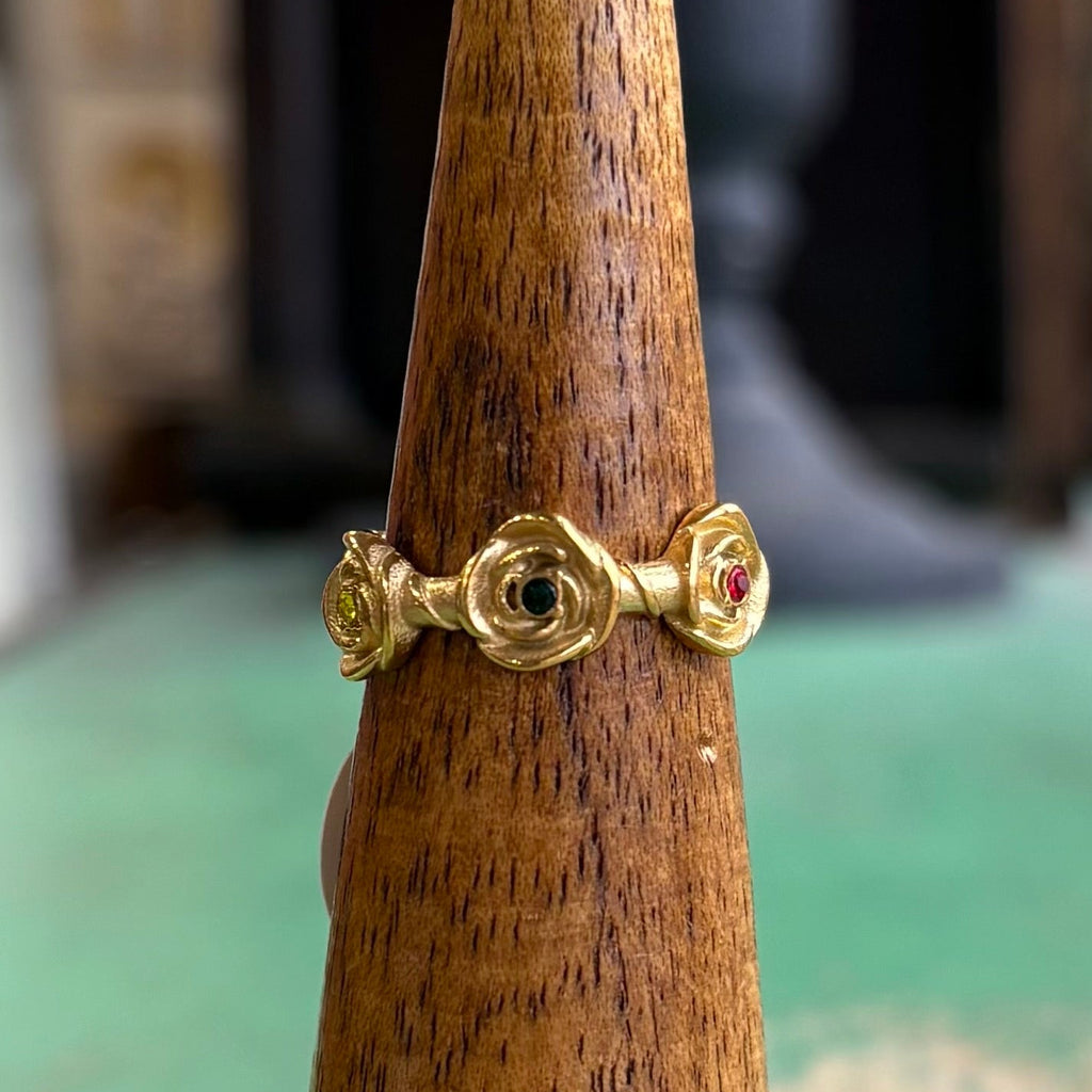 Rose Bloom Red Heart Cross Collection