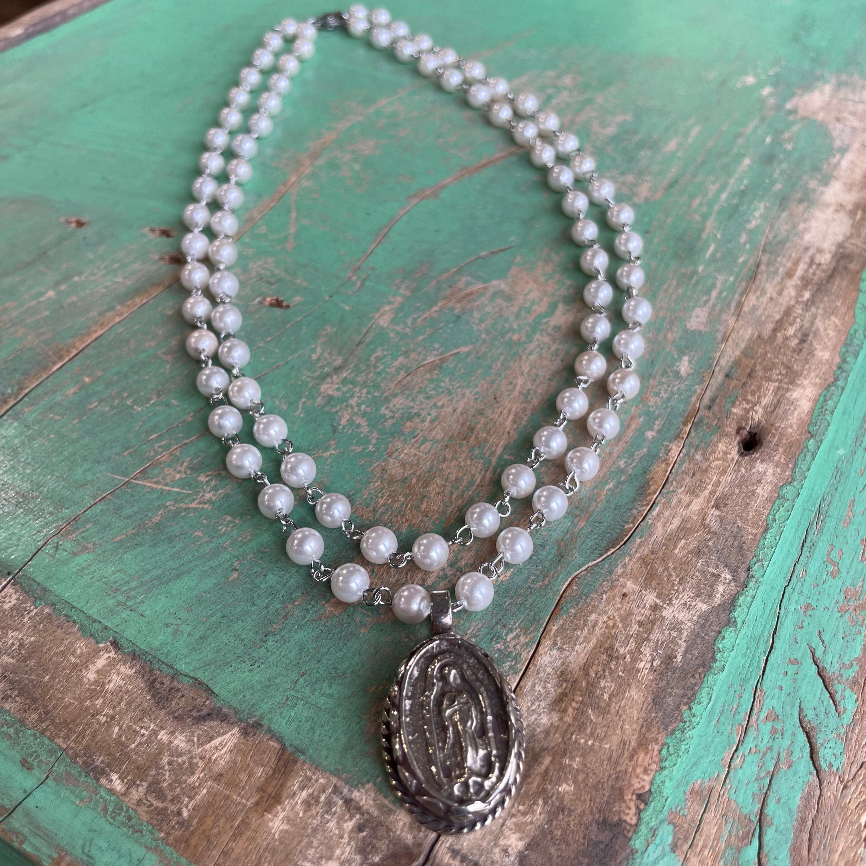 Double Strand Pearl OLG Necklace