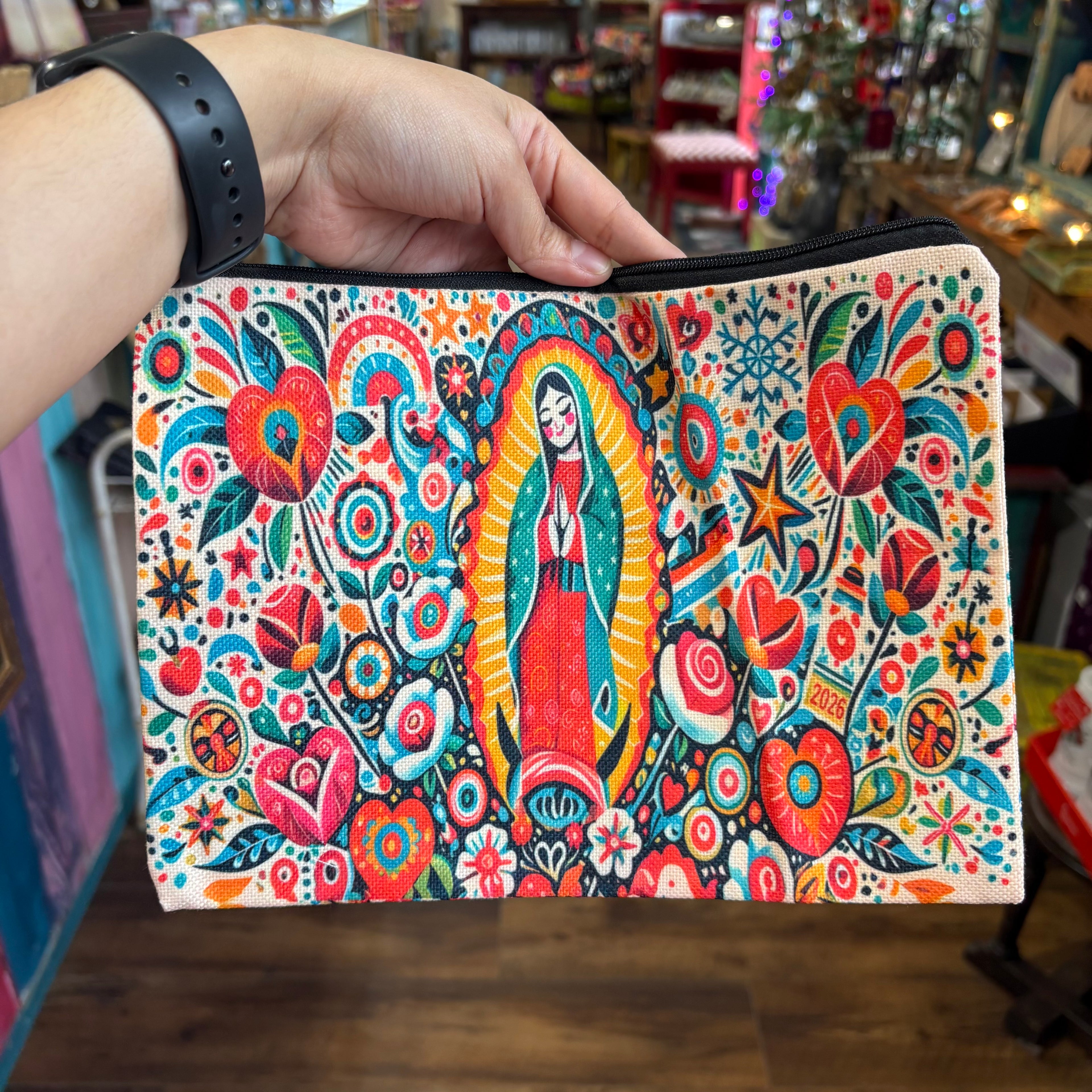 Our Lady of Guadalupe Fiesta Zipper Bag