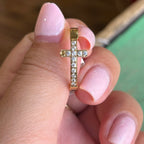 Gold Stainless Steel All Things Through Christ Cz Cross Ring