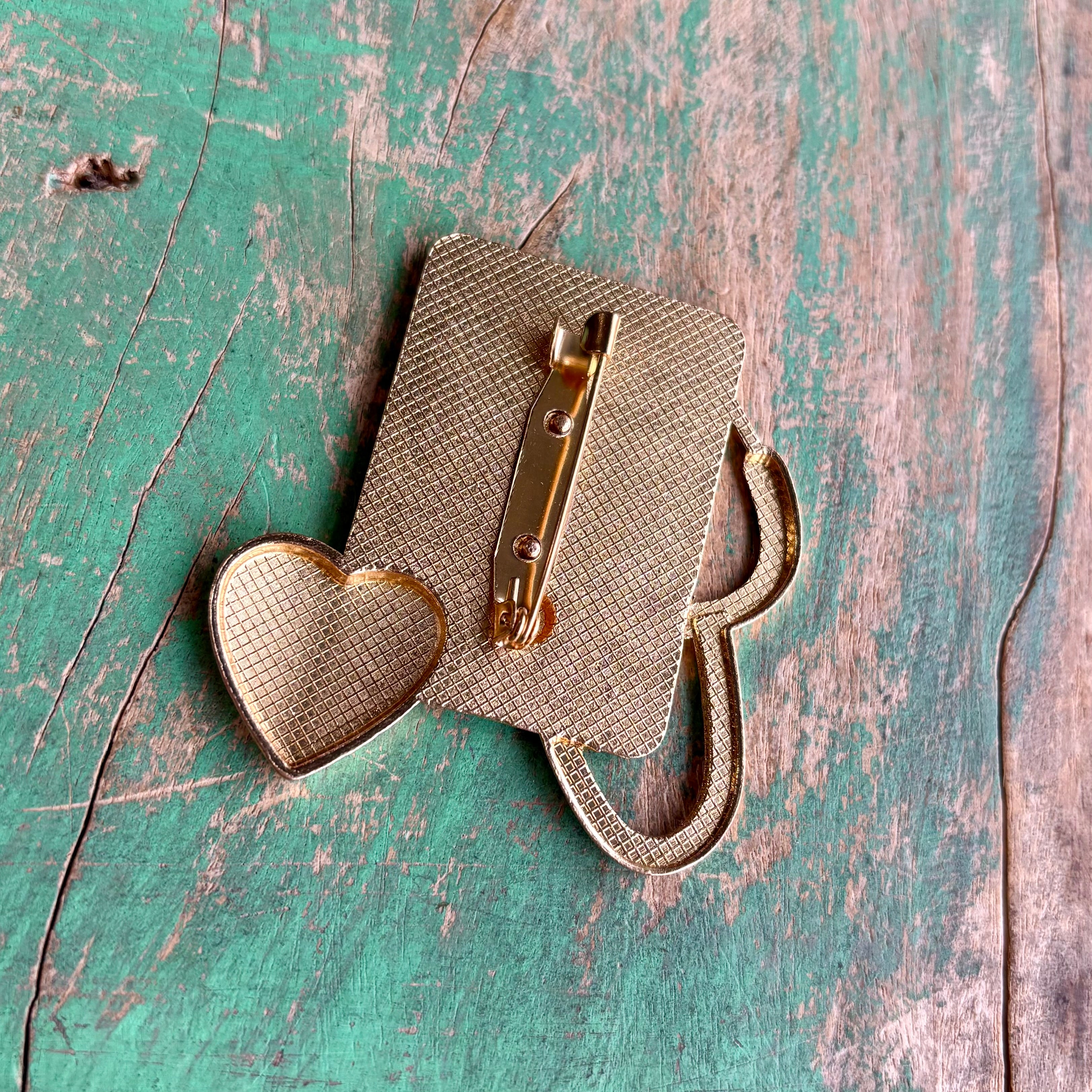 Stethoscope Heart Pad Lapel Pin