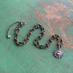 Sacred Heart Burst Hematite Necklace