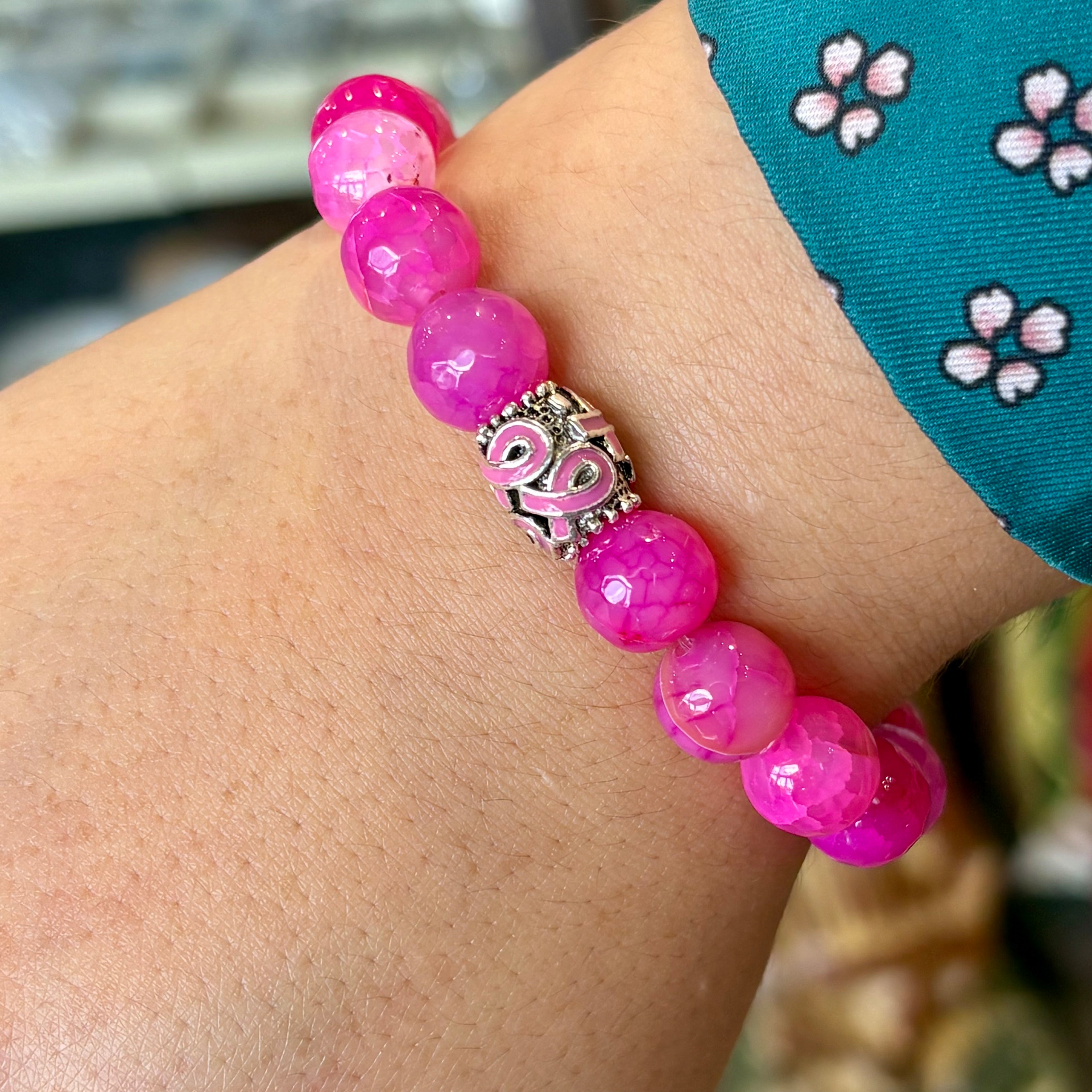 Hot Pink Breast Cancer Awareness Bracelet