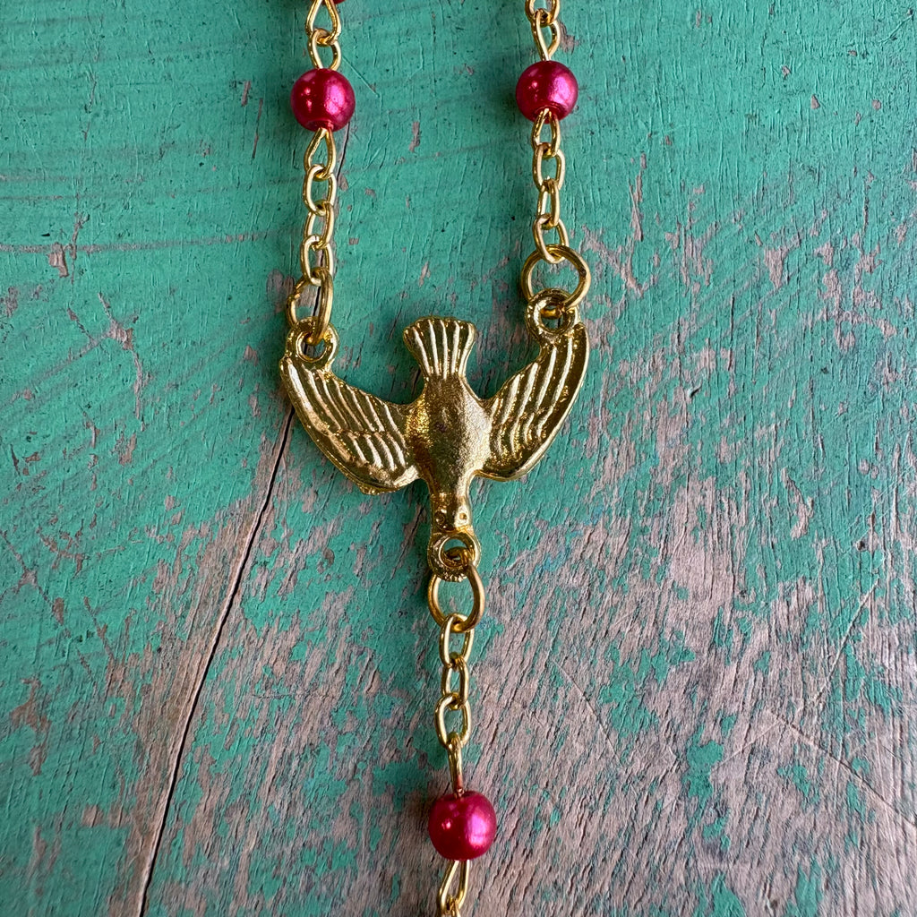 Confirmation Rosary in Gold Case