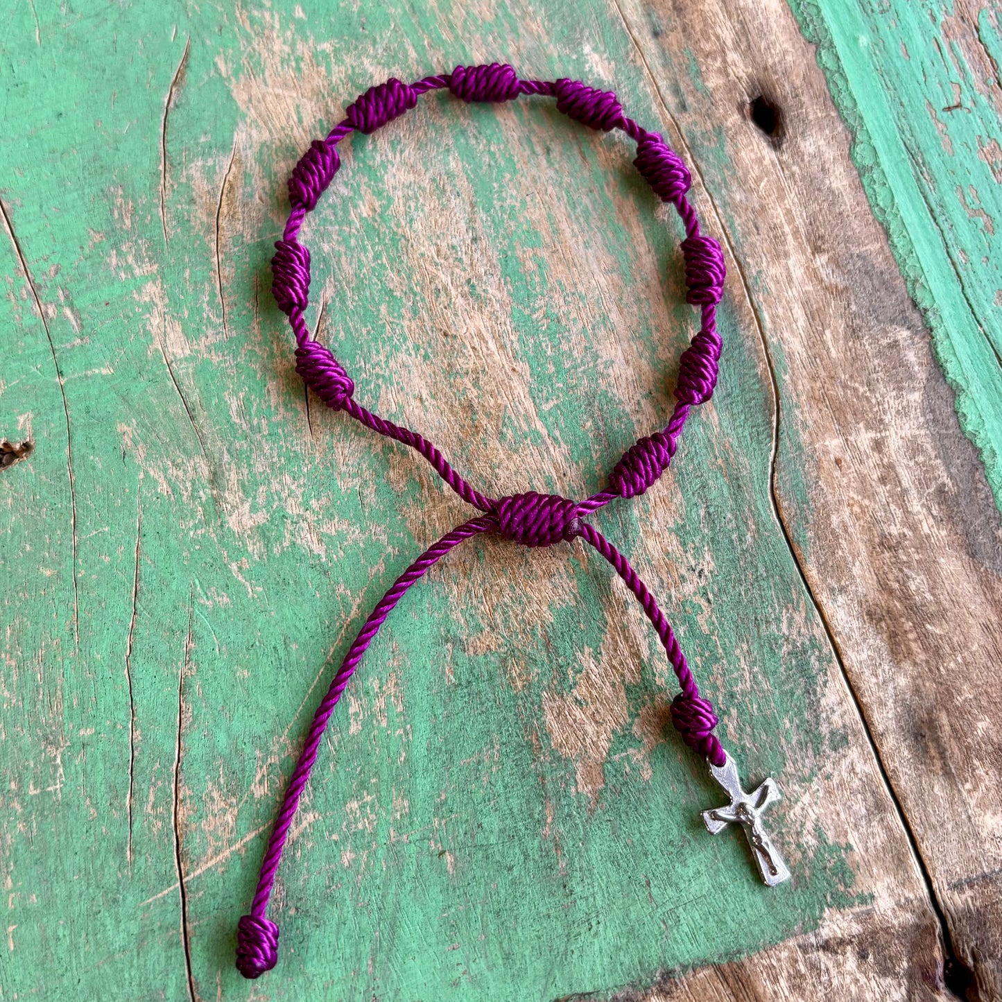 Purple Rosary Cord Bracelets