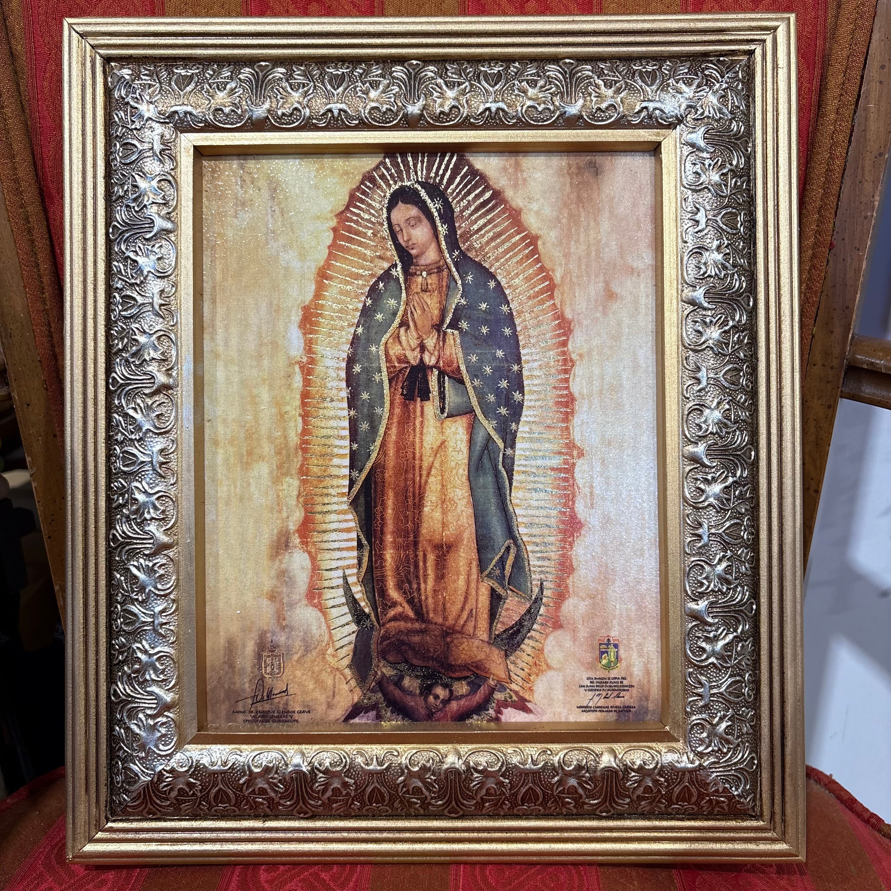 Framed 14.5" X 12.5" Our Lady of Guadalupe Image