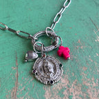 Paperclip Pave Clasp OLG Necklace