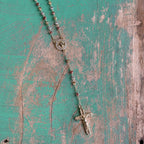 Tri-Color Our Lady of Guadalupe Rosary Necklace – 18K Gold Plated