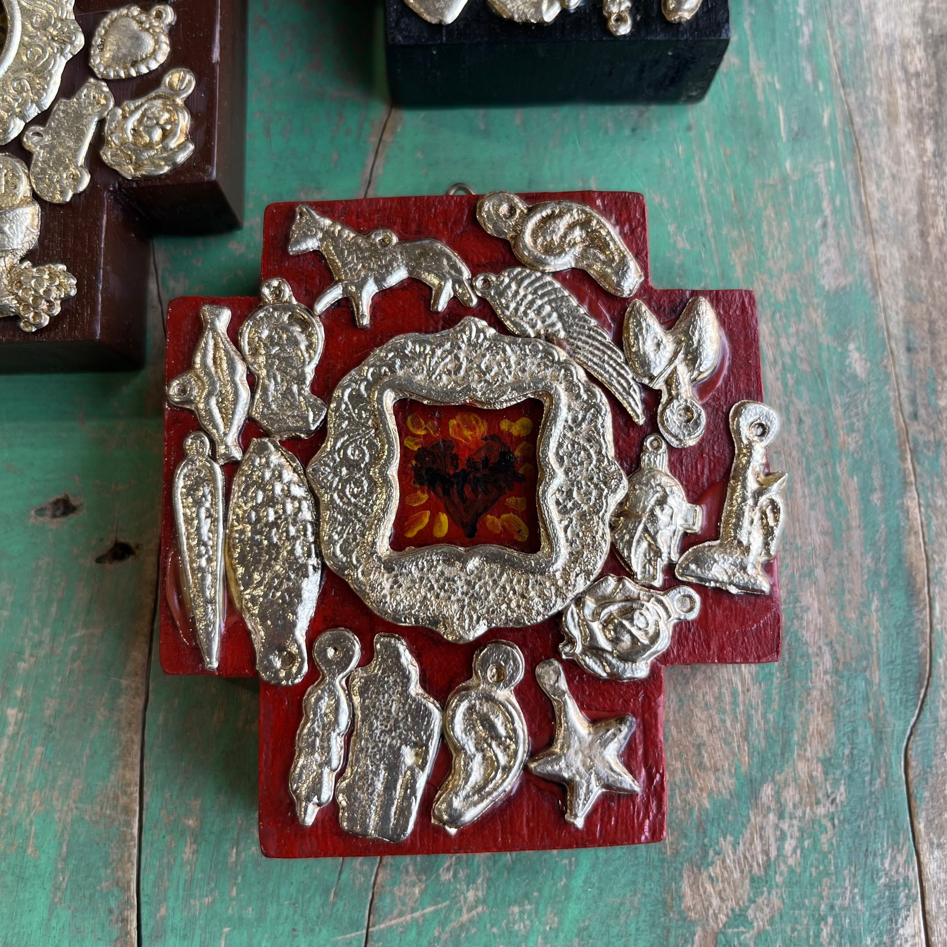 Small Milagros Square Cross