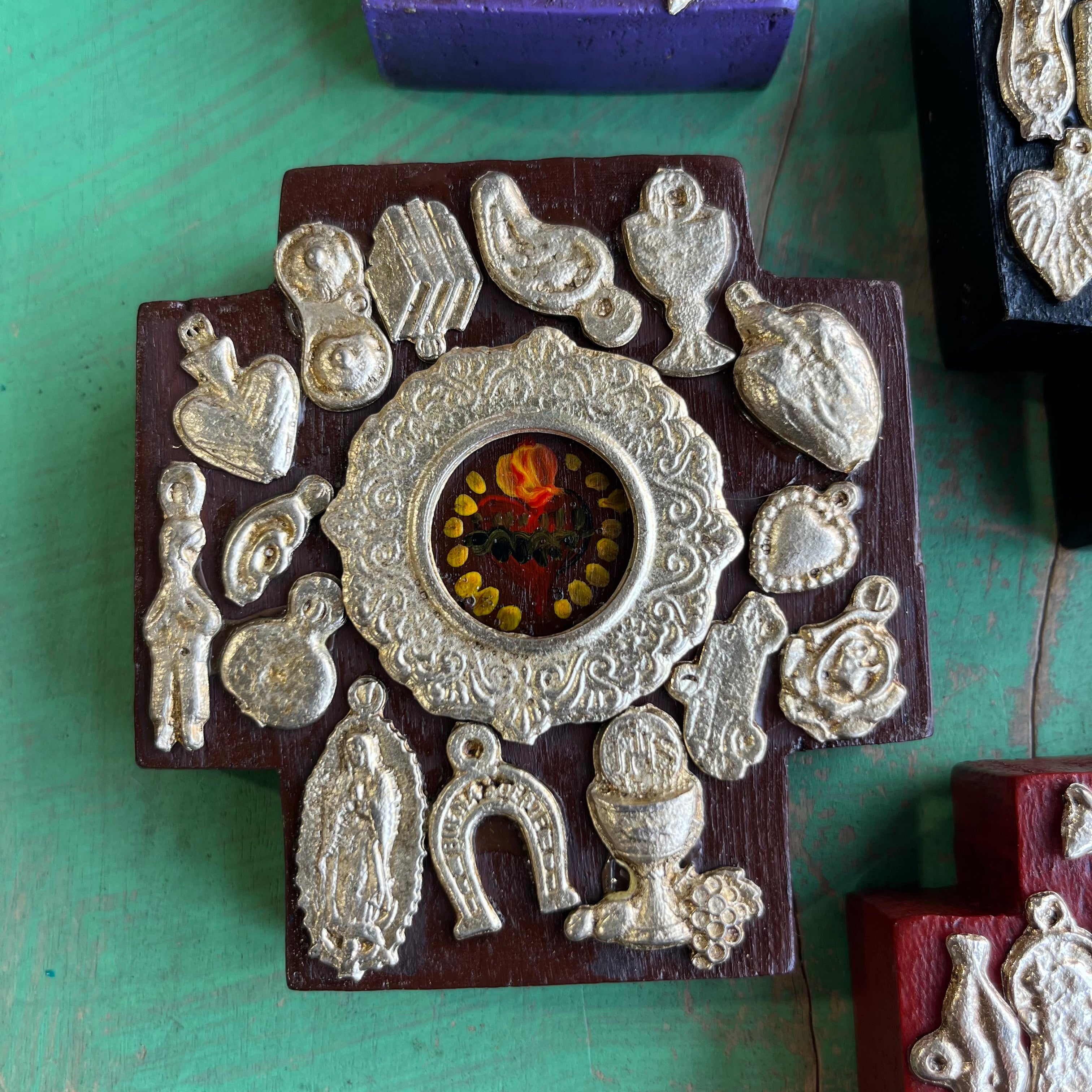 Small Milagros Square Cross