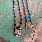 Square Two Tone St Benedict Linked Necklace