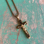 Gold Crucifix Chain Necklace