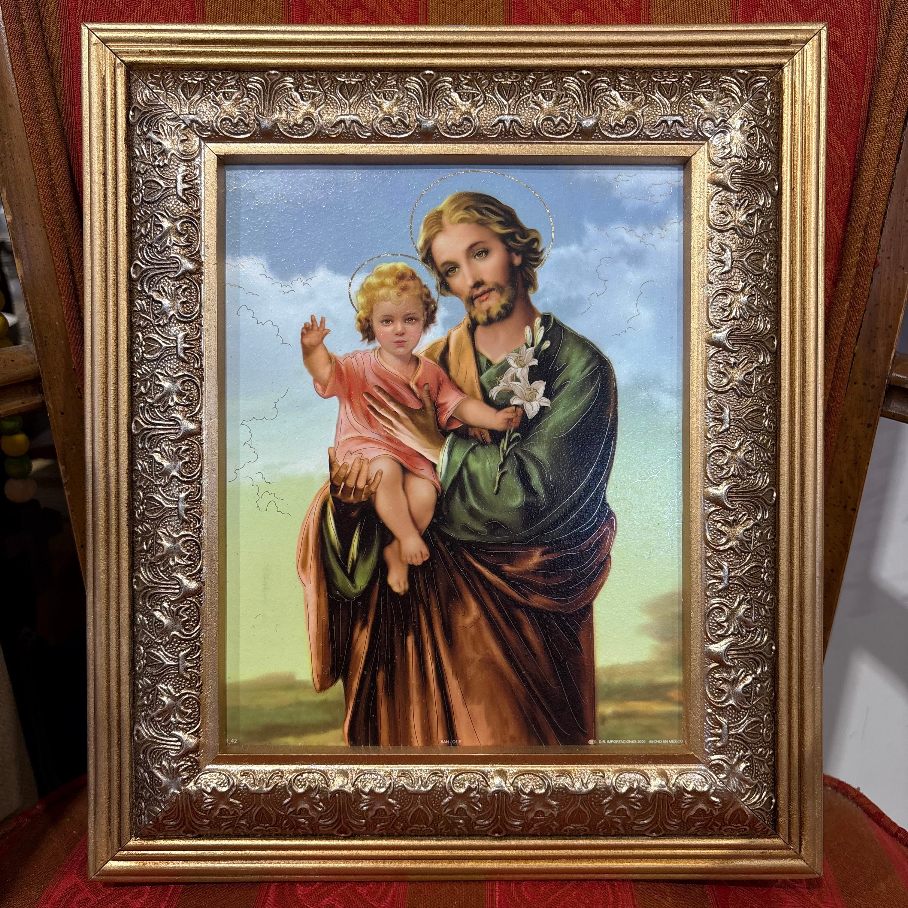 Framed 14.5" X 12.5" St Joseph Image