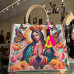 Our Lady of Guadalupe Bags with Pom Pom Tassel