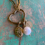 Pearl Of Wisdom Paperclip Chain Necklace