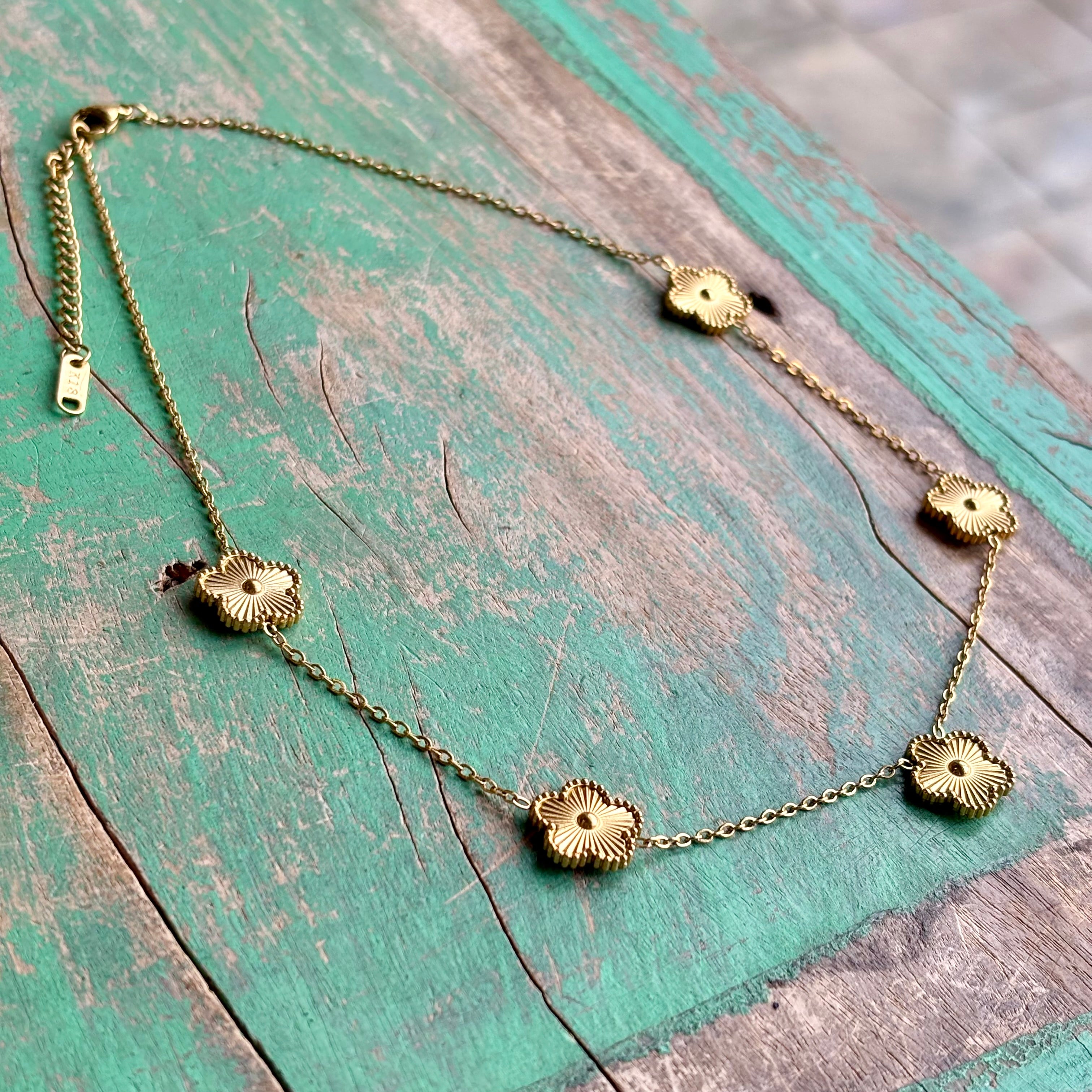 Linked Flower Necklace, Bracelet or Earrings