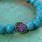 Mosaic Cross Turquoise Bracelet