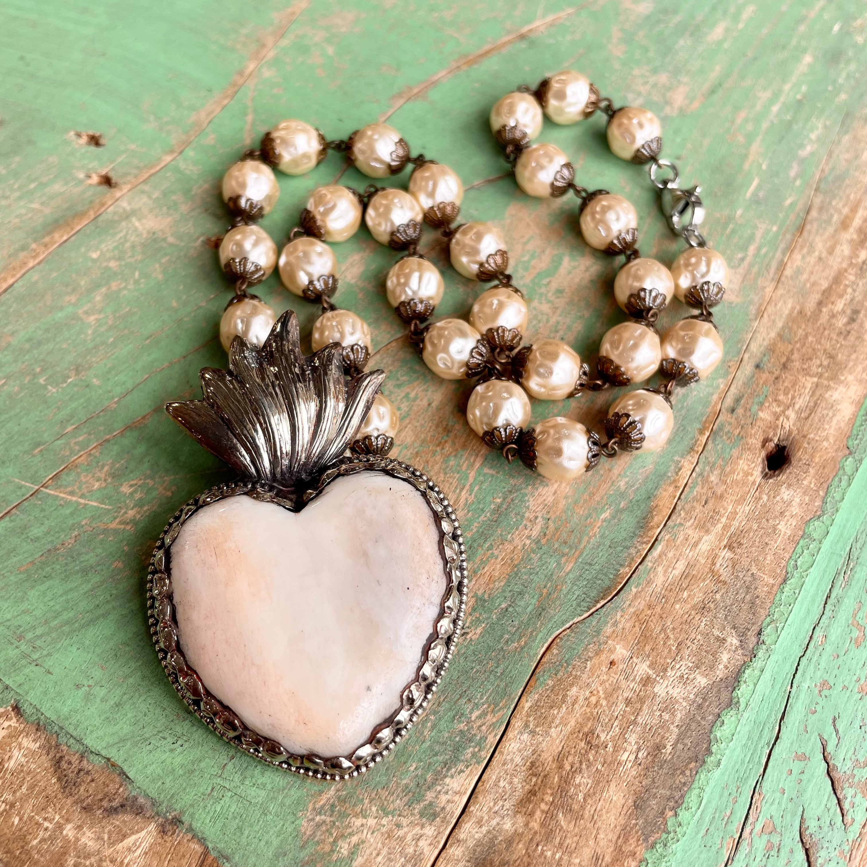 Mama’s Heart Necklace and Earrings