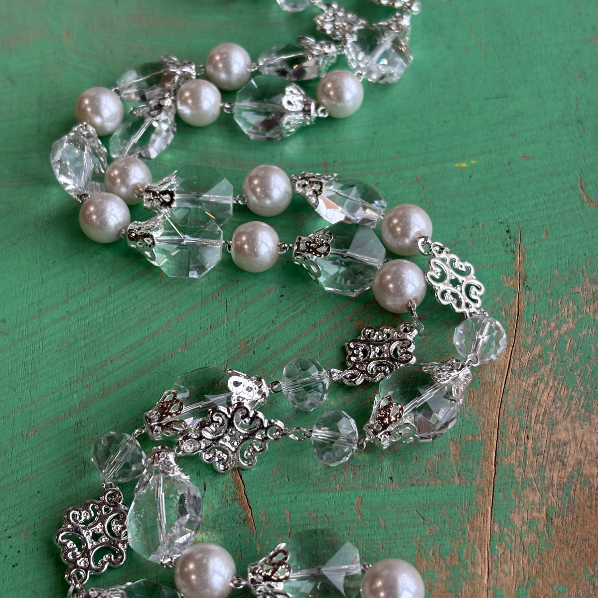 Silver and Crystal Wedding Lasso