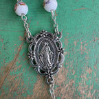 Miraculous Floral Blush Rosary