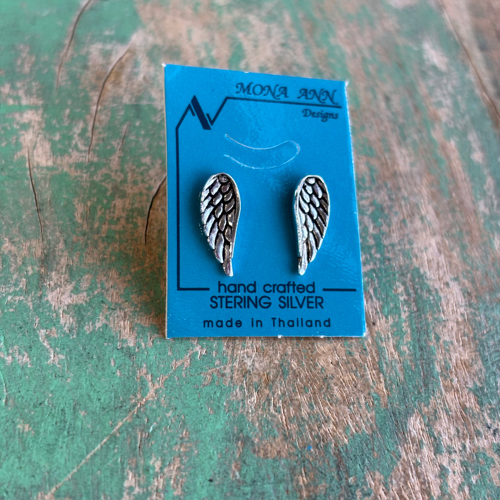 Sterling Silver Angel Wing Earrings