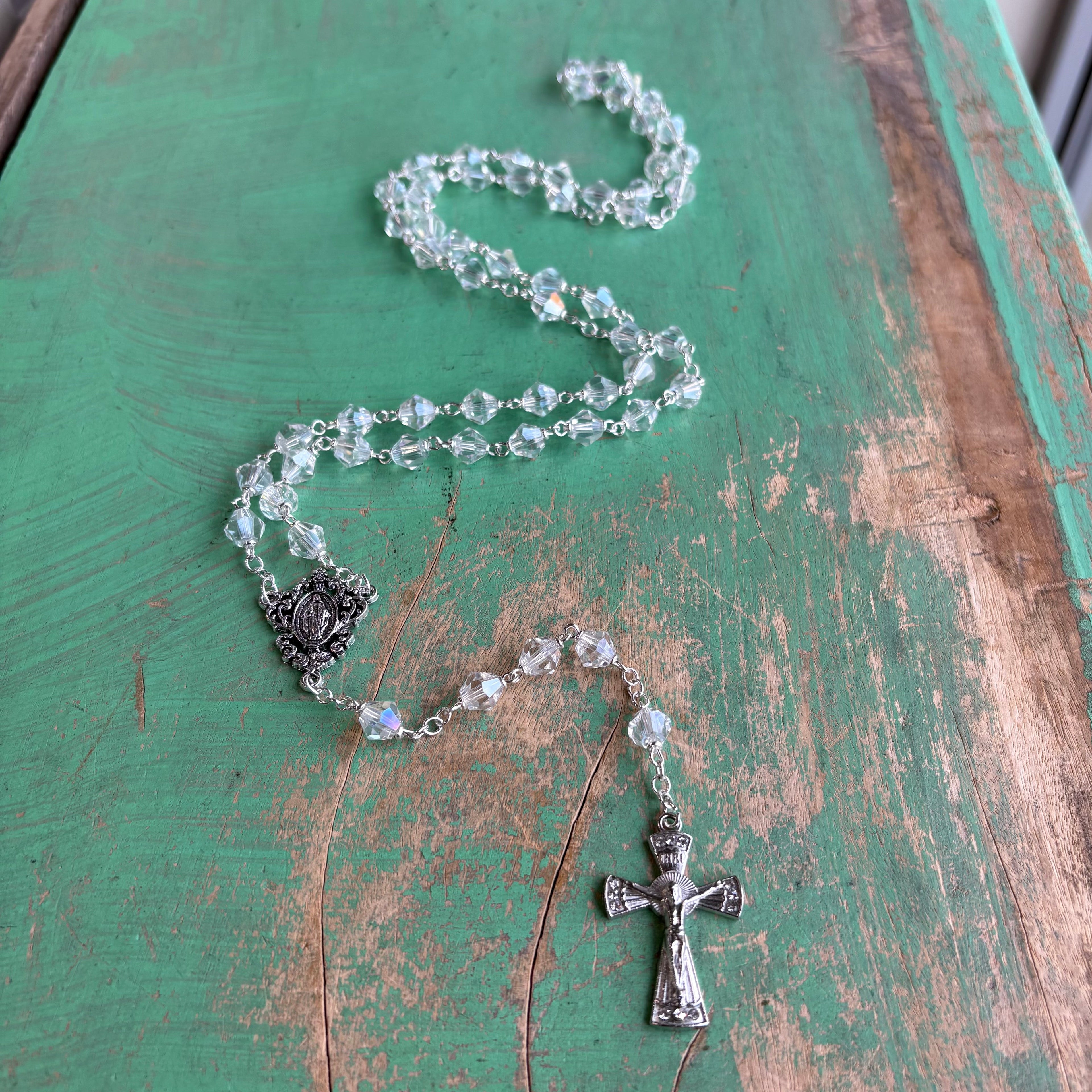 Miraculous Crystal Diamond Rosary