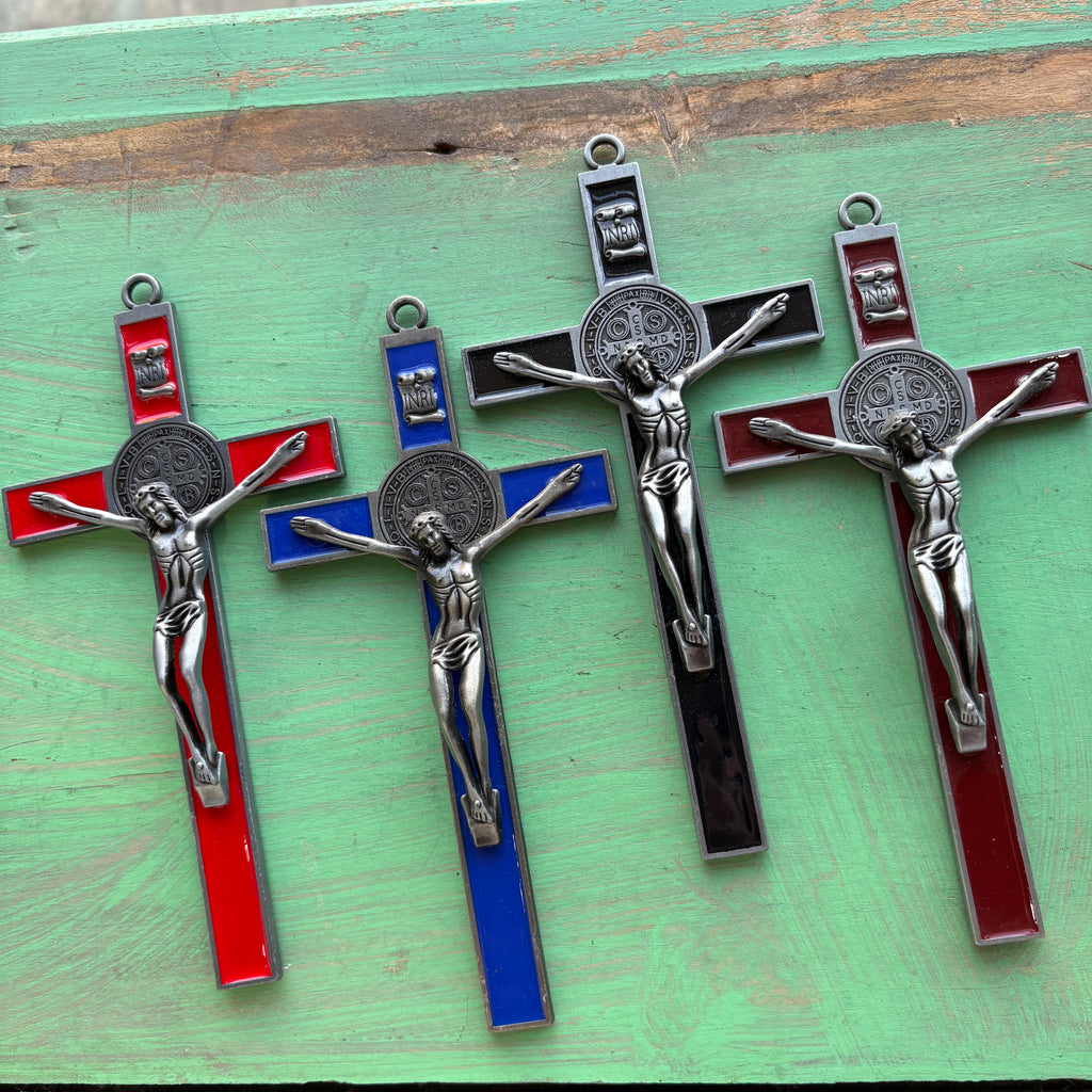 7” St. Benedict Enamel Crucifix – Metal Alloy