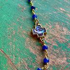 Shell Cross Natural Stone Necklace or Earrings