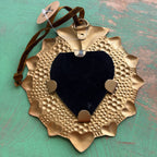 Sacred Heart Ex-Voto Mini Mirror Collection – 6” Antique Gold | 4 Styles