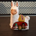 Peruvian Llama with Nativity Scene