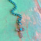 Long Turquoise Faith Necklace
