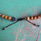 Wooden Rosary St Benedict Cord Wrap Bracelet
