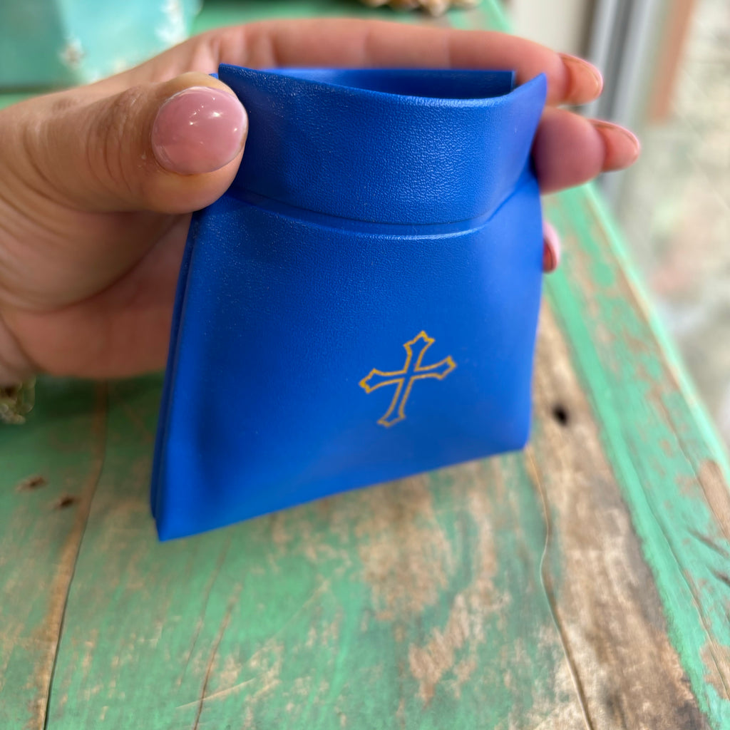 Vinyl Rosary Squeeze Top Pouch