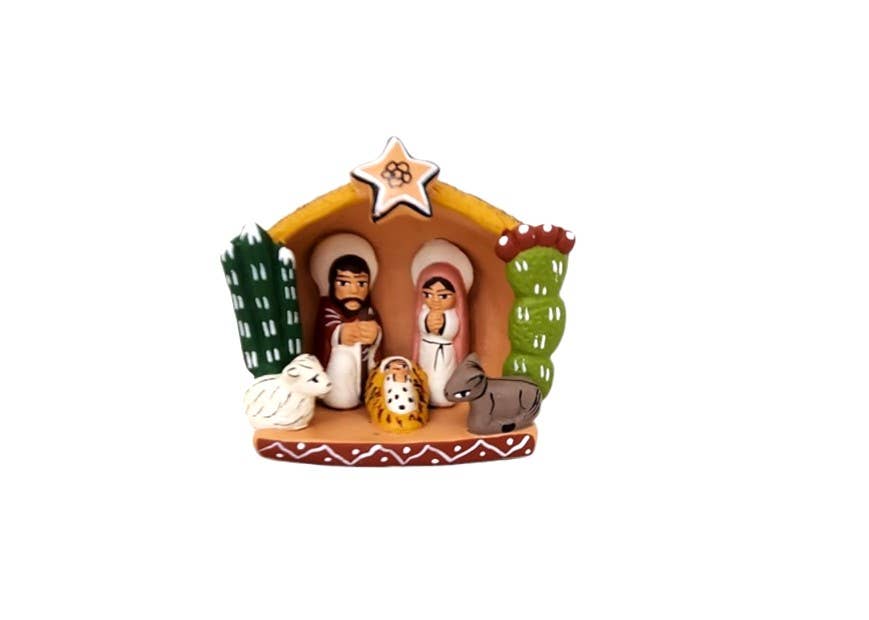 Handcrafted Ceramic Nativity Scene From the Andes