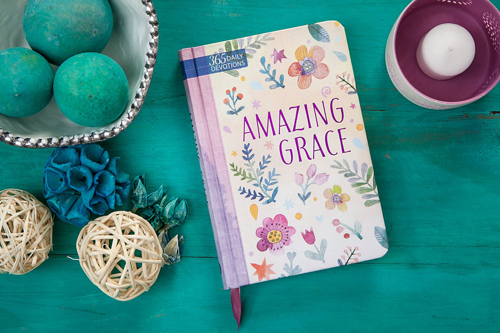 Amazing Grace (Yearlong Devotional, Linen-bound Hardcover)