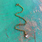 Figaro Chain with Mother of Pearl Holy Spirit Necklace or Earrings