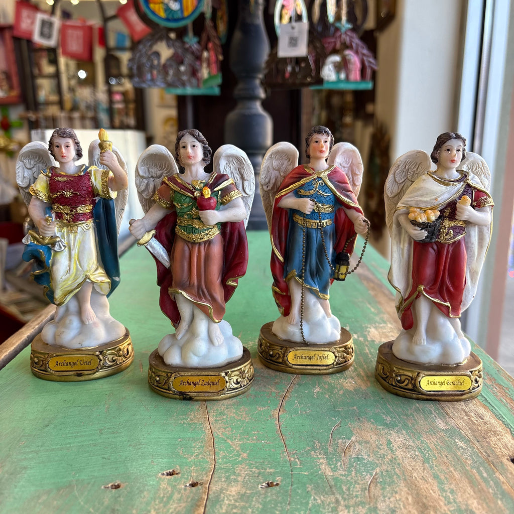 5" Guardian Angel 7 Piece Statue Set