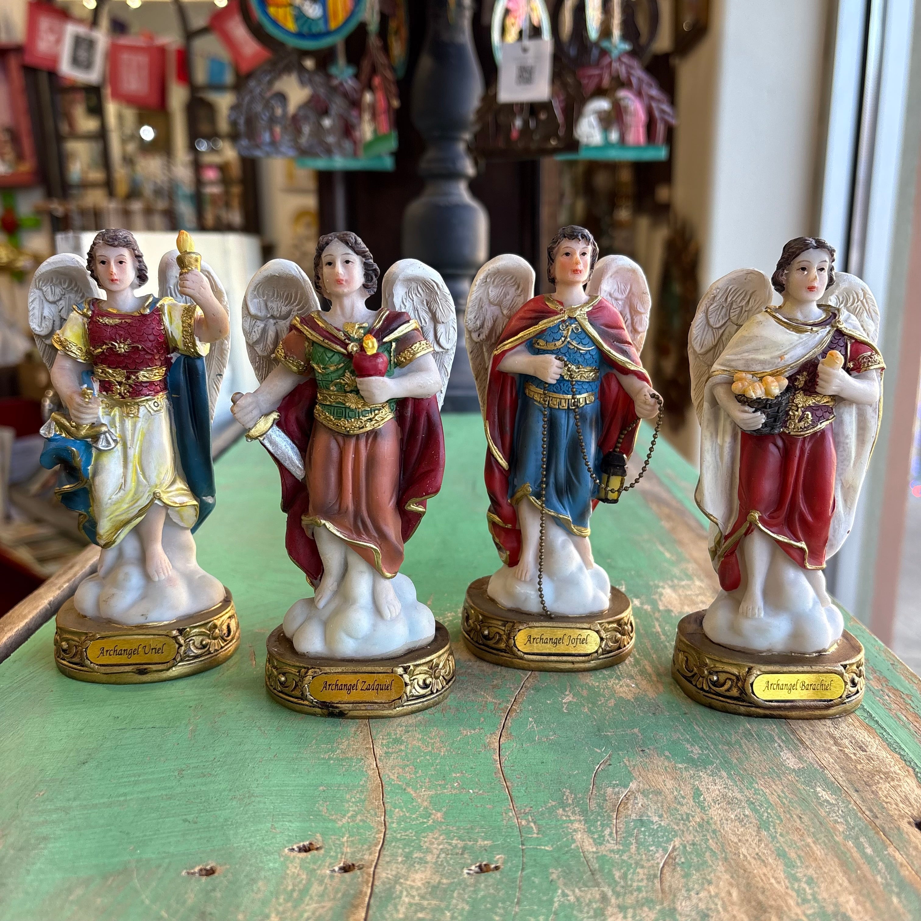 5" Guardian Angel 7 Piece Statue Set