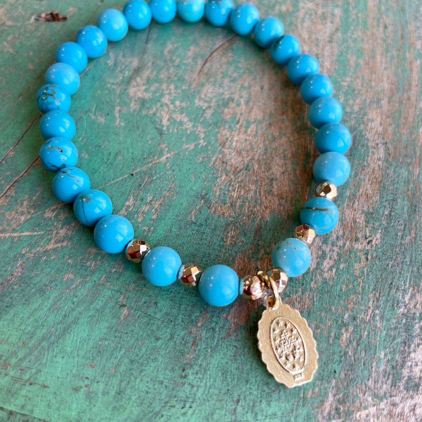 Mini Turquoise Gold Bracelets