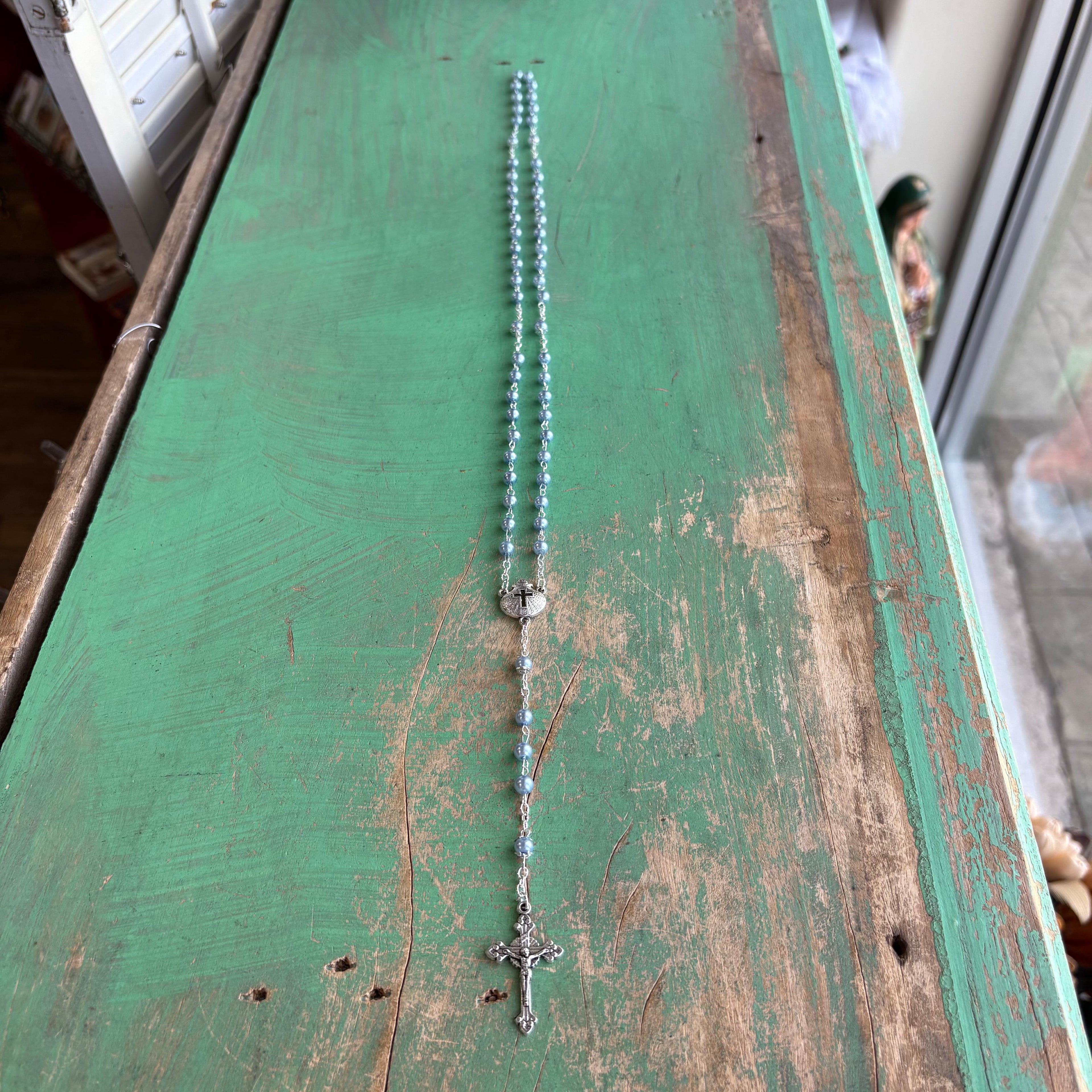 Baptism Shell Case Rosary