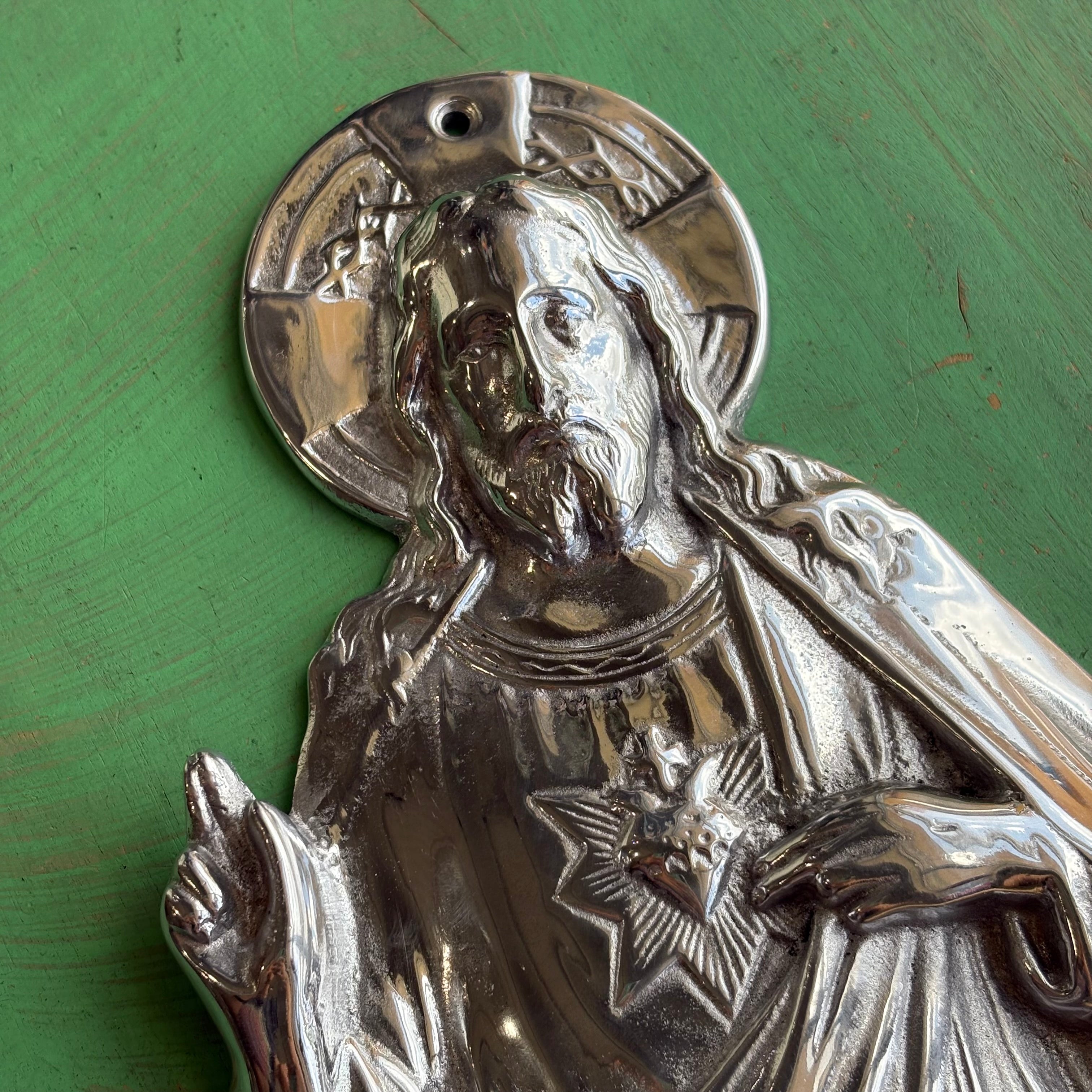 Pewter Sacred Heart of Jesus Peace