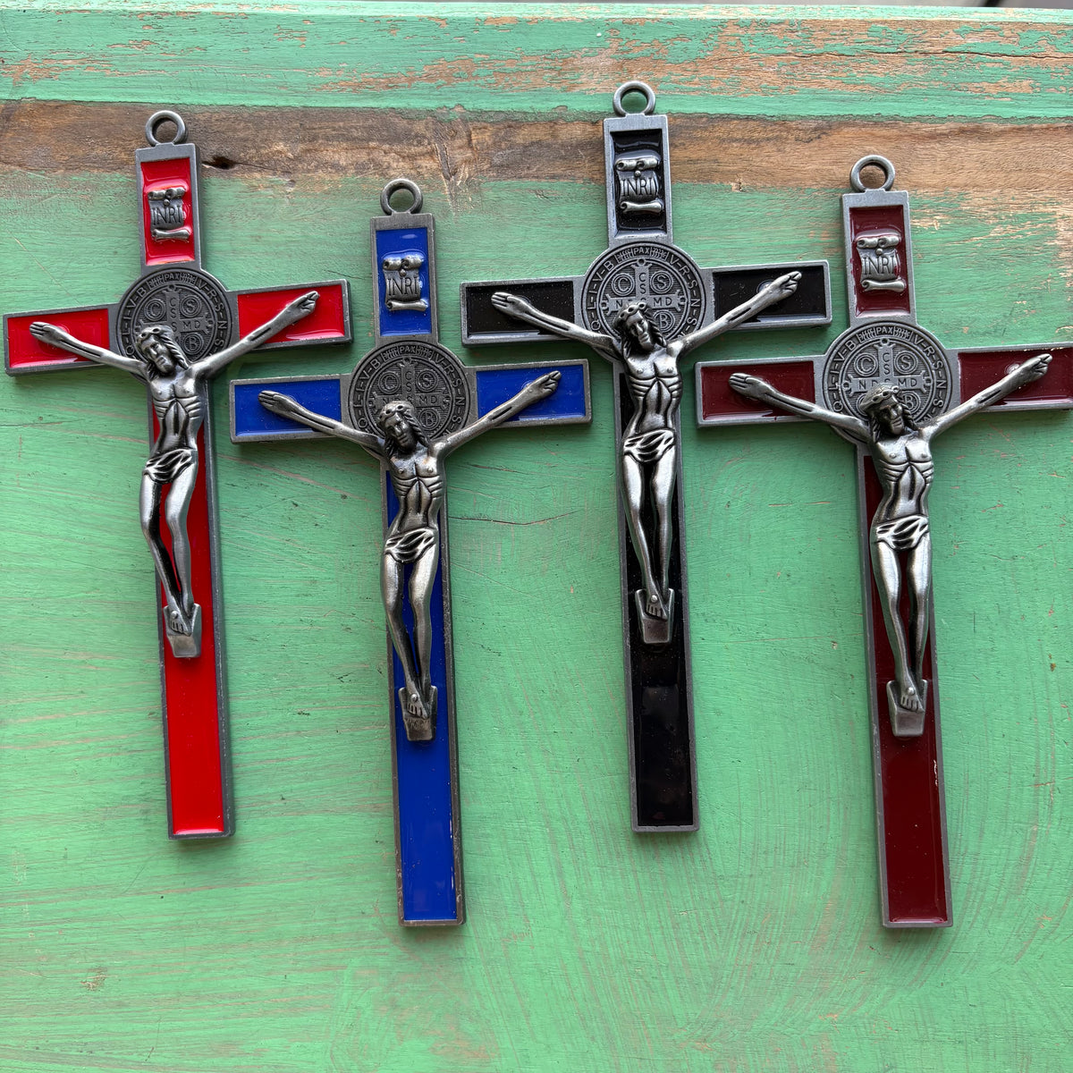 7” St. Benedict Enamel Crucifix – Metal Alloy