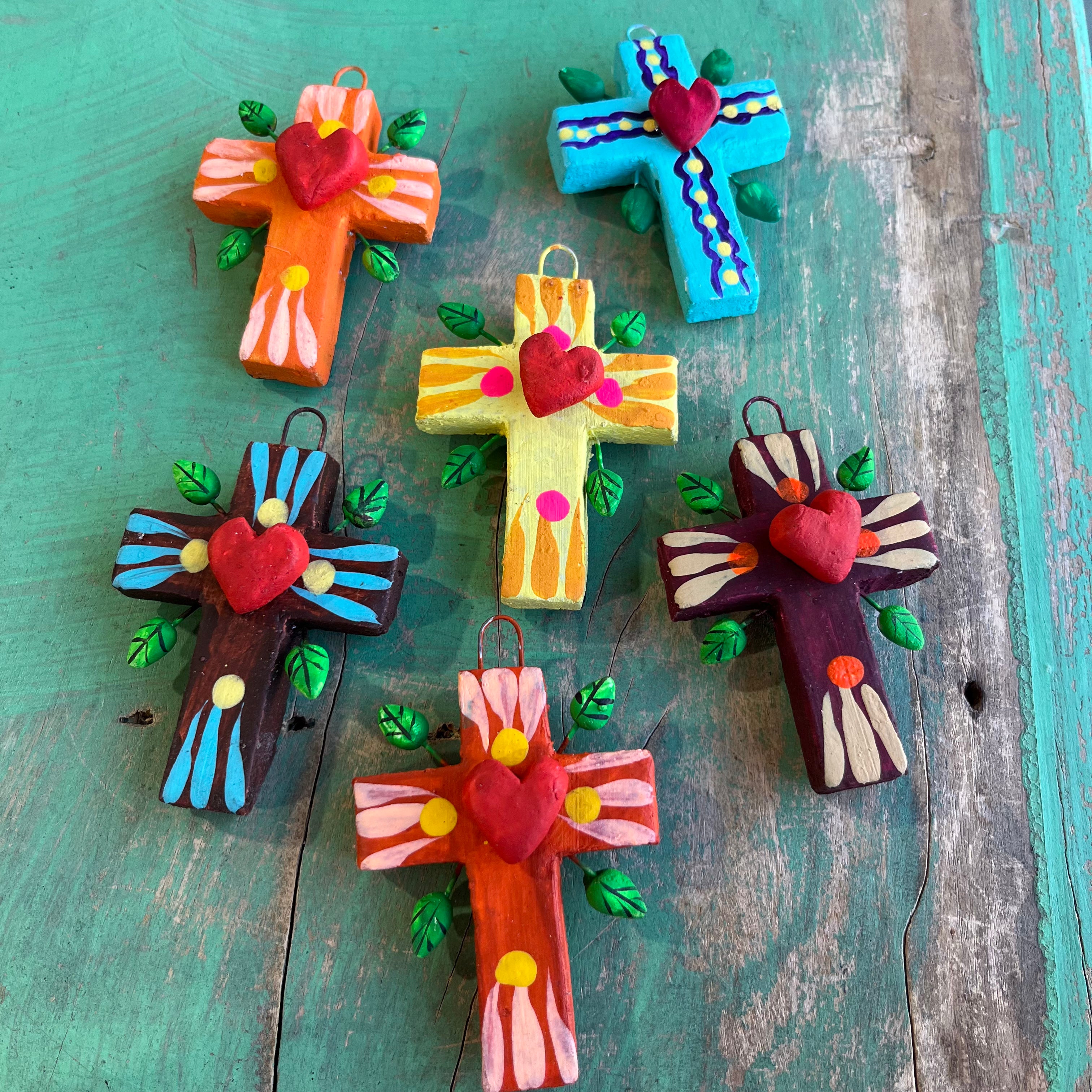Ceramic Artsy Cross Magnets
