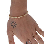 Gold Filled 4mm Beaded Stretch Bracelet