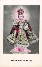 Religious Hand-Tinted Card, Mx.- Santo Niño de Praga, PSC10