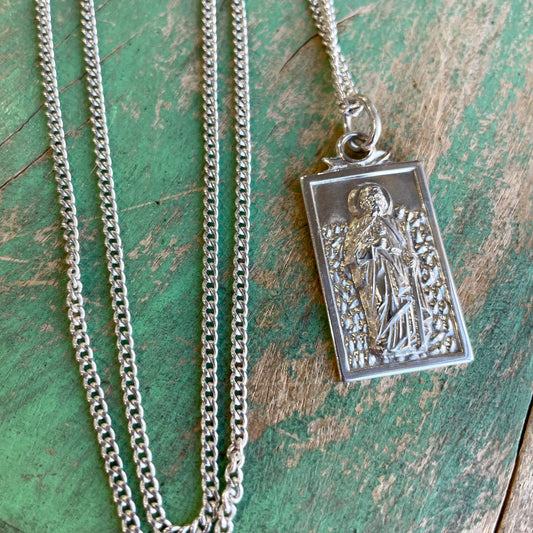 Sterling Silver St Jude Chain Necklace